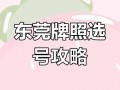 东莞车牌靓号代选，车牌靓号找谁